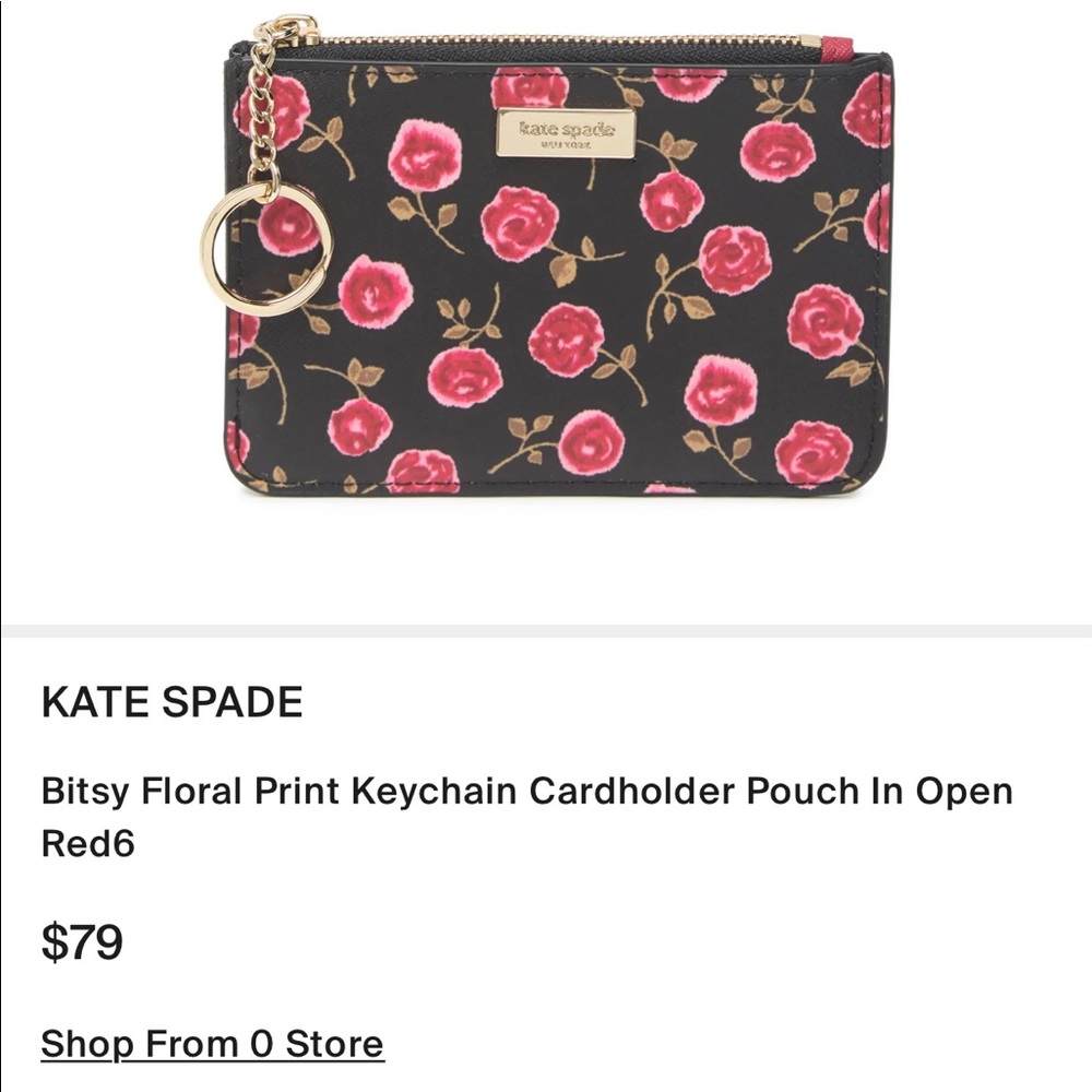 NWT Kate Spade keychain card holder